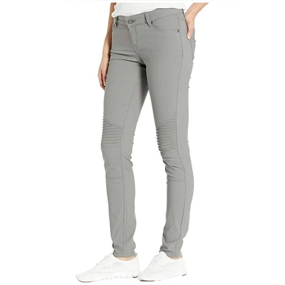 Prana Women's Skinny Moto Pants in Light Gray